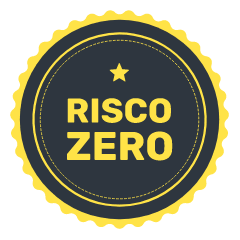desenho de um selo falando sobre risco zero em adquirir um sistema de gestao empresarial